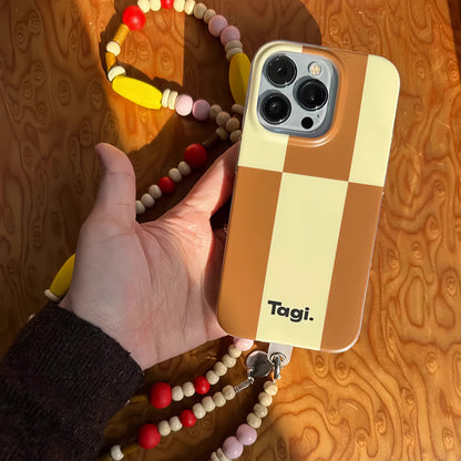 カラフルなブロック風デザインのTPUケース